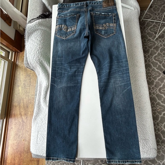 Silver Men's Jeans Eddie Style Straight Leg Size 31 Fits Smaller📏 - Picture 5 of 14
